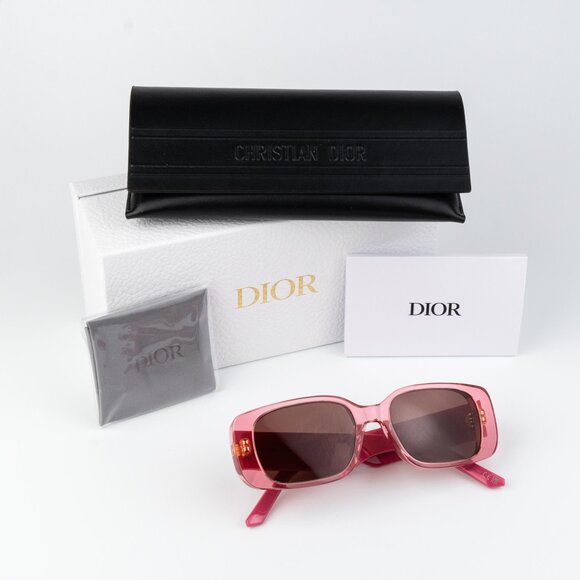 Dior WILDIOR S2U Men Sunglasses Fuchsia Bordeaux Rectangle WILDIOR S2U 73D0 - Picture 10 of 12